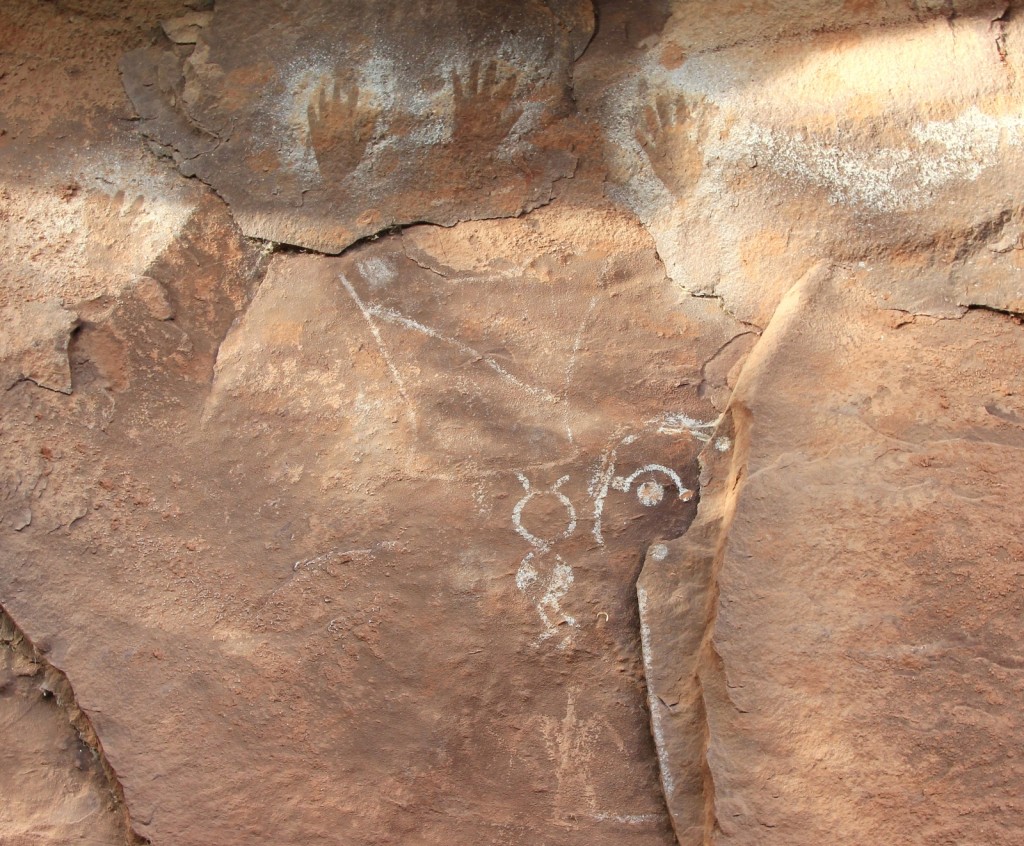 pictographs near Kirk's cabin