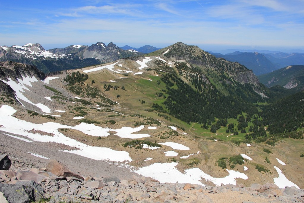 view north to Skyscraper Mountain